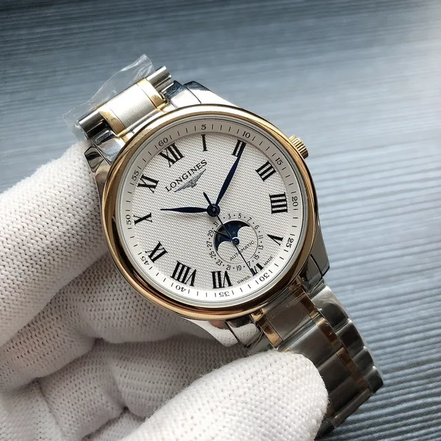 Longines Master Collection Cadran Blanco Fase Lunar Reloj Mecánico 8