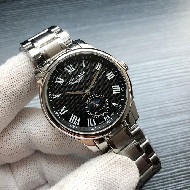 Longines Master Collection Cadran Blanco Fase Lunar Reloj Mecánico 9