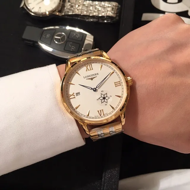 Longines Silver White Dress-Style Stainless Steel Case Mechanical Watch 3