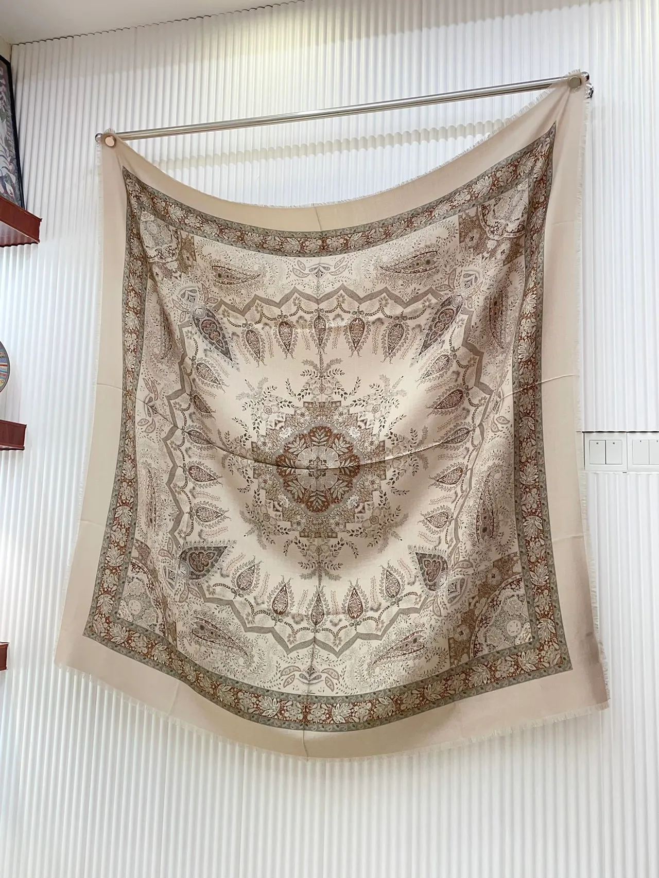 Loro Piana Paisley-Print Fringed Shawl 4