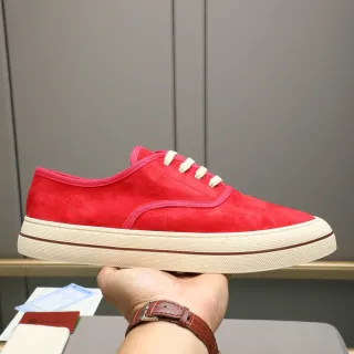 Loro Piana Summer Walk Red Suede Lifestyle Sneaker