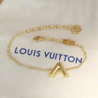 Louis Vuitton Alphabet A Gold-Tone Chain Bracelet