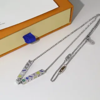 Louis Vuitton Alphabet Multicolor Enamel Cube Necklace