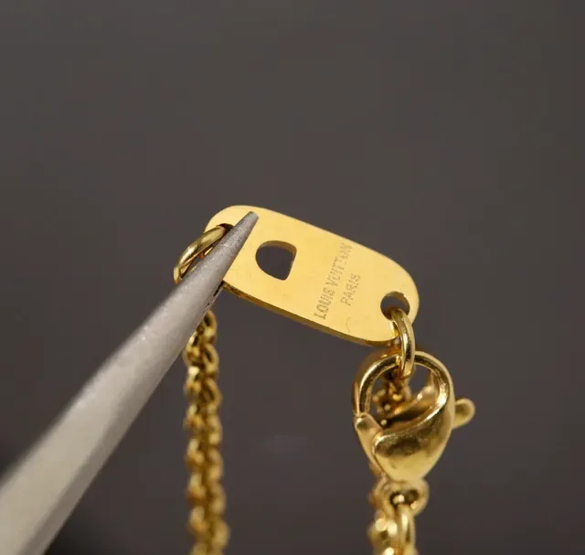 Louis Vuitton Alphabet Multicolor Enamel Cube Necklace 3