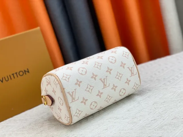 Louis Vuitton Sac Boston Beige Noir Monogramme Toile Borde Cuir 4
