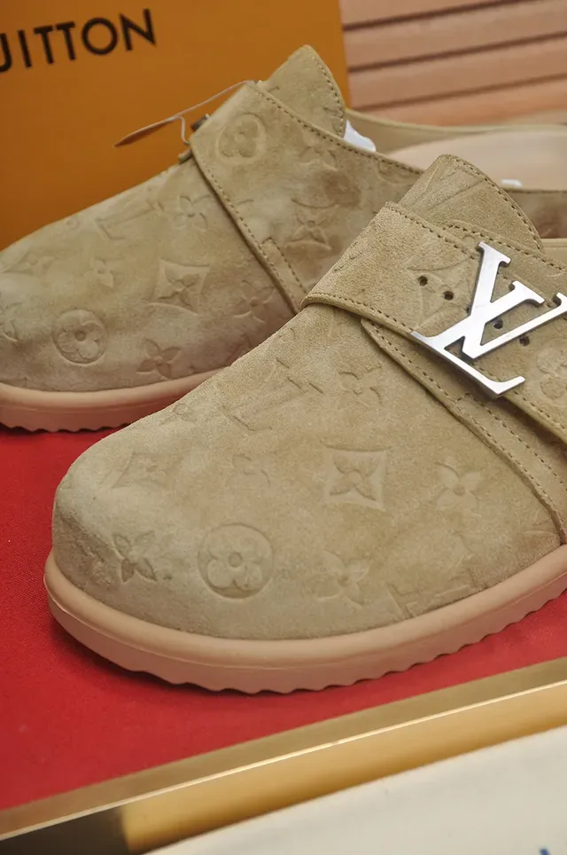 Louis Vuitton Beige Monogrammed Suede Buckle Strap Casual Shoes 2