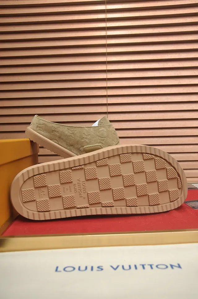 Louis Vuitton Beige Monogrammed Suede Buckle Strap Casual Shoes 3