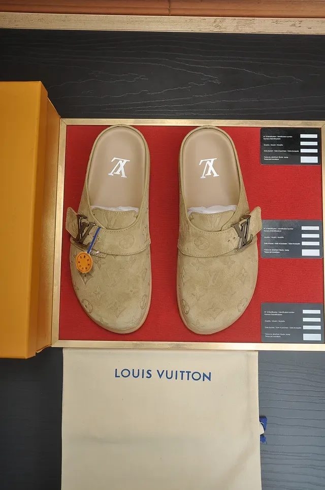 Louis Vuitton Beige Monogrammed Suede Buckle Strap Casual Shoes 5