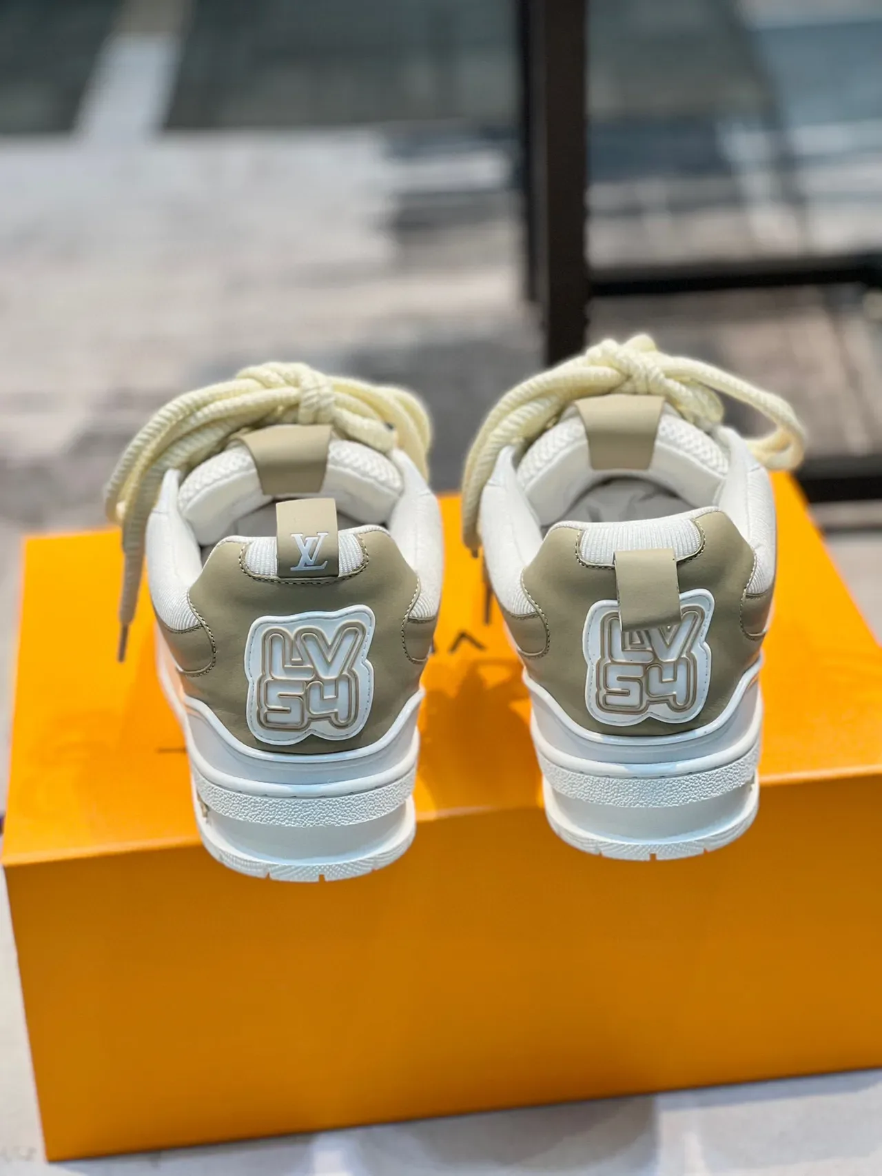 Louis Vuitton Beige White Layered Mesh And Synthetic Upper Sculpted Multi-Tone Midsole Lifestyle Sneakers 2