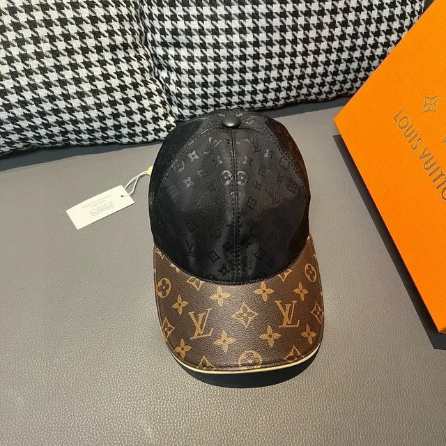 Louis Vuitton Black Beige Structured Six-Panel Monogrammed Crown Baseball Cap 2