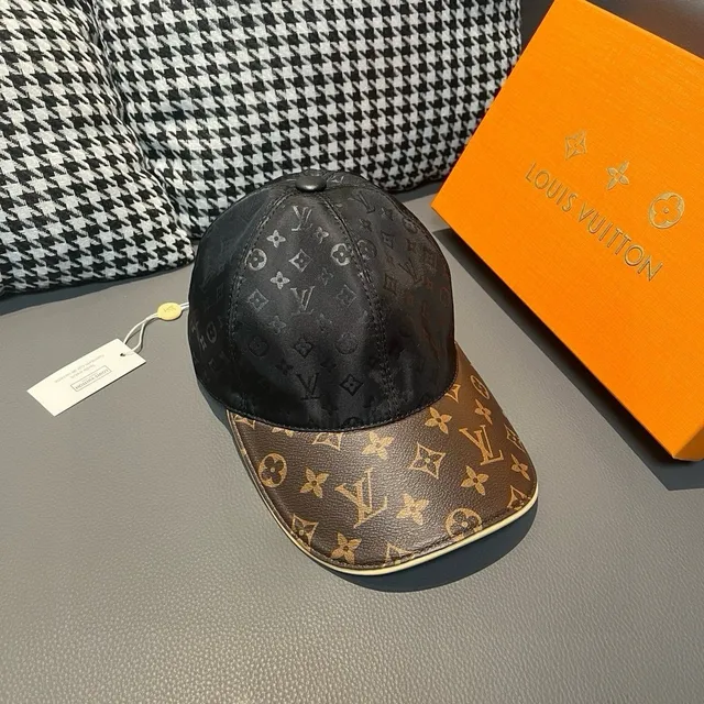 Louis Vuitton Black Beige Structured Six-Panel Monogrammed Crown Baseball Cap 3
