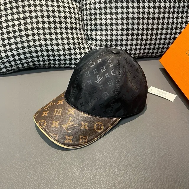 Louis Vuitton Black Beige Structured Six-Panel Monogrammed Crown Baseball Cap 4