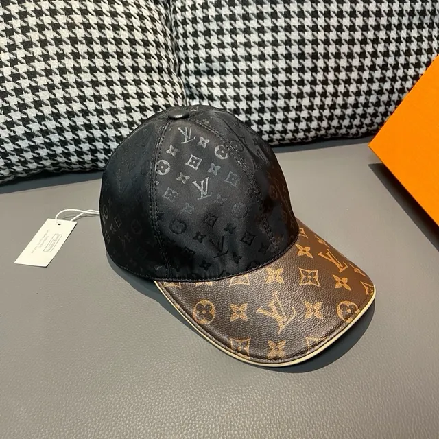 Louis Vuitton Black Beige Structured Six-Panel Monogrammed Crown Baseball Cap 5