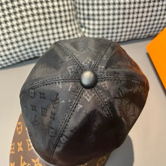 Louis Vuitton Black Beige Structured Six-Panel Monogrammed Crown Baseball Cap 7