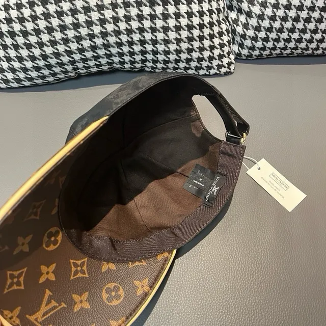 Louis Vuitton Black Beige Structured Six-Panel Monogrammed Crown Baseball Cap 8