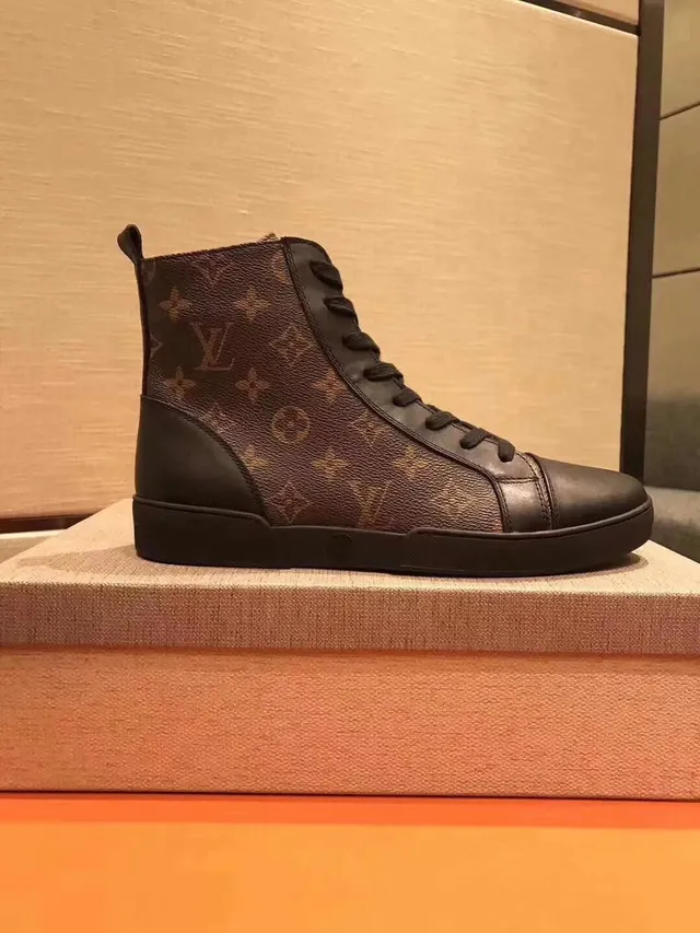 Louis Vuitton Black Brown Monogram Canvas Leather Toe Cap Ankle Boots 9
