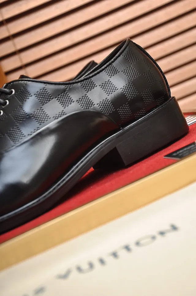 Louis Vuitton Preto Cap-Toe Damier Graphite com padrão Quartos Oxford Shoes 2