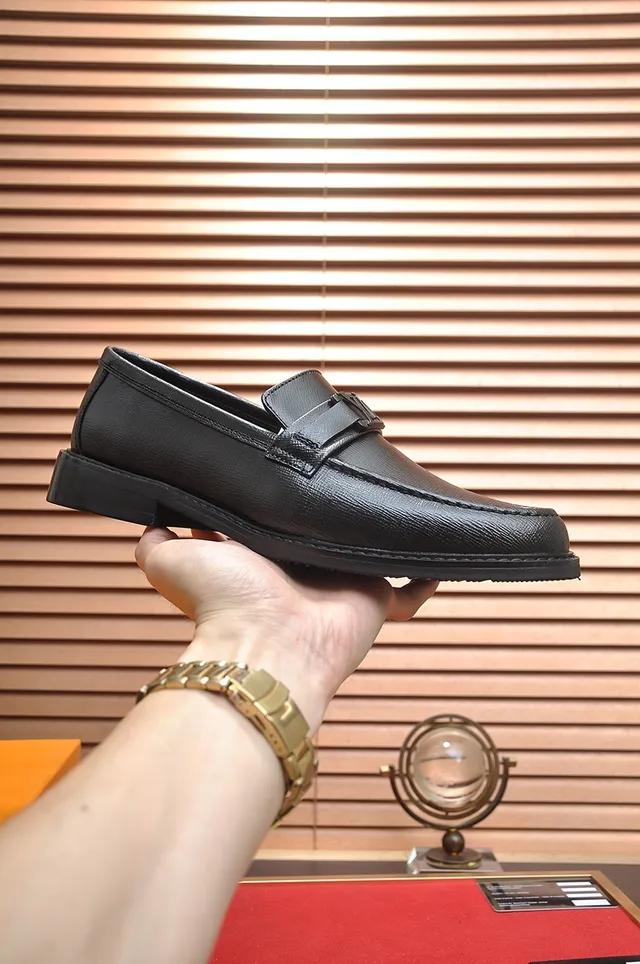 Louis Vuitton Black Leather Buckle Strap Loafers 2