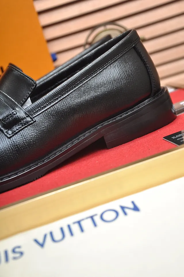 Louis Vuitton Black Leather Buckle Strap Loafers 3