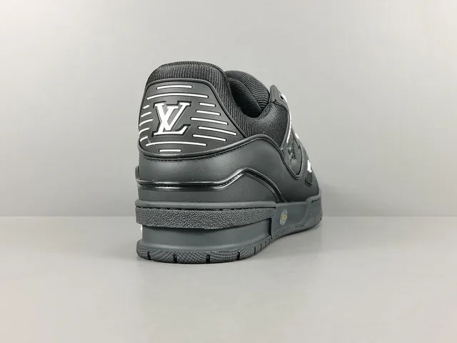 Louis Vuitton Black White Layered Leather And Mesh Upper Integrated Strap System Lifestyle Sneakers 14