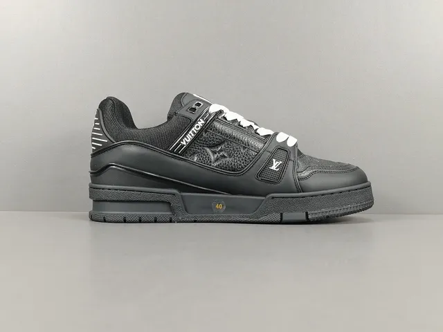 Louis Vuitton Black White Layered Leather And Mesh Upper Integrated Strap System Lifestyle Sneakers 18