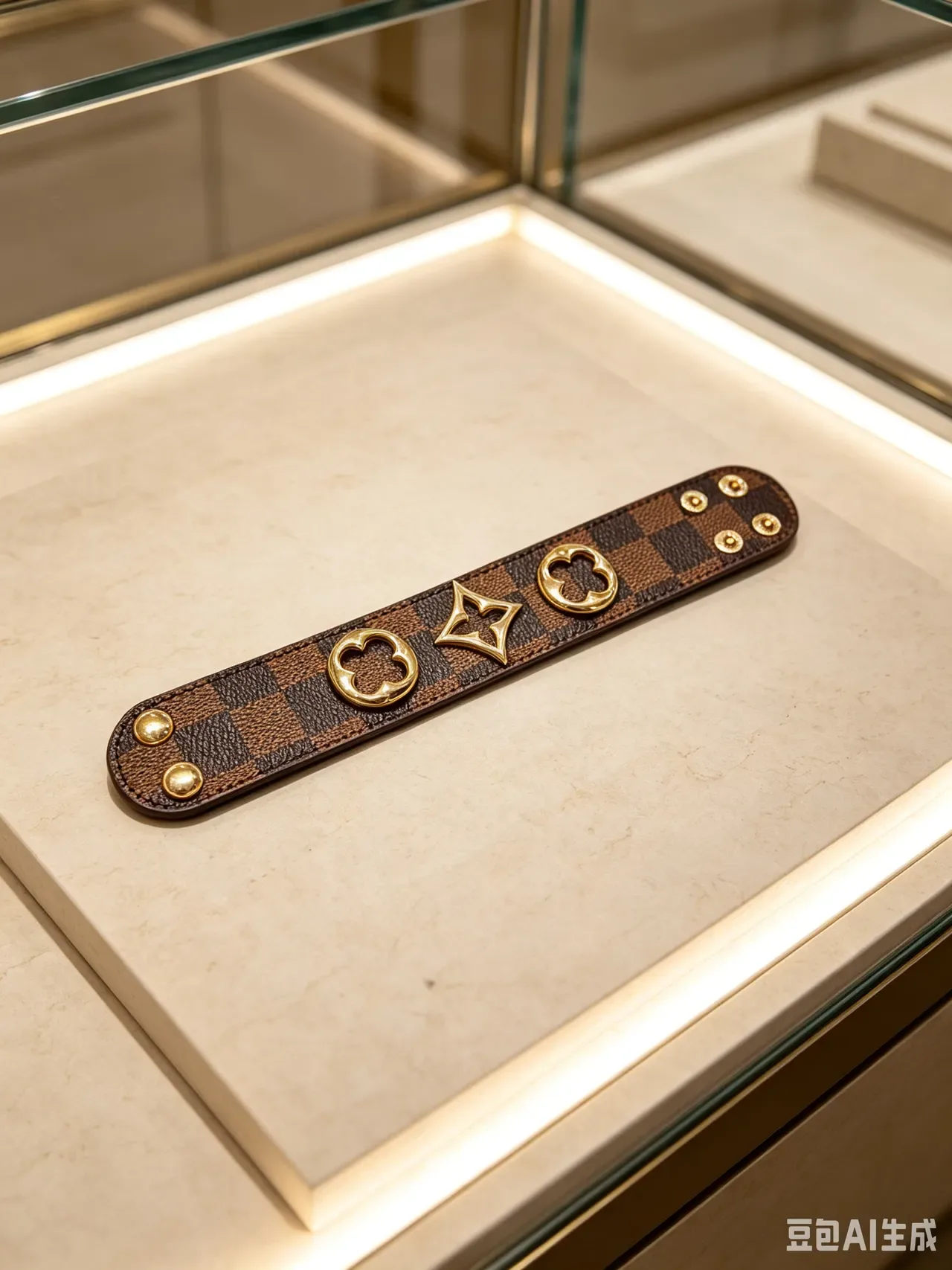 Louis Vuitton Bracelet Monogram and Damier Flat Leather Wristband Bracelets 2