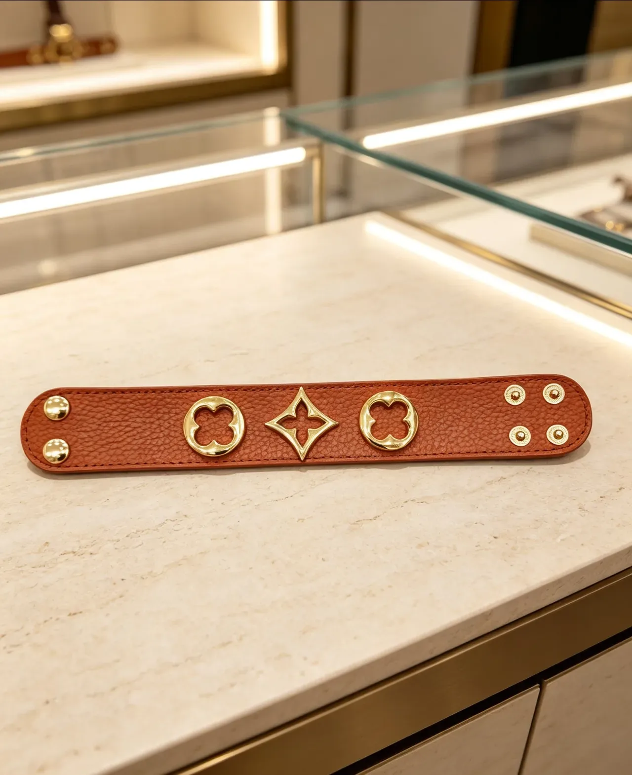 Louis Vuitton Bracelet Monogram and Damier Flat Leather Wristband Bracelets 4