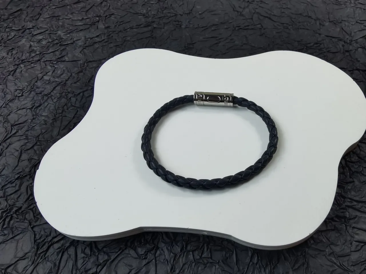 Louis Vuitton Braided Leather Dark Gray-Blue Bracelets 6