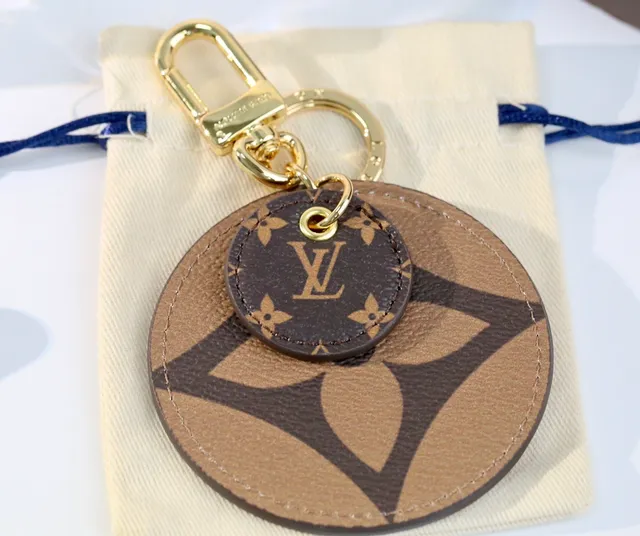 Louis Vuitton Brown Beige Circular Layered Leather Monogram Canvas Handbag 4