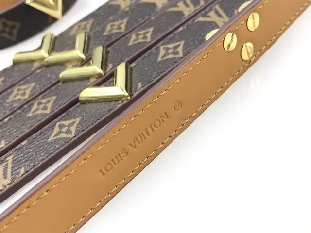 Louis Vuitton Brown Gold Monogram Canvas V-Clasp Bracelet 3