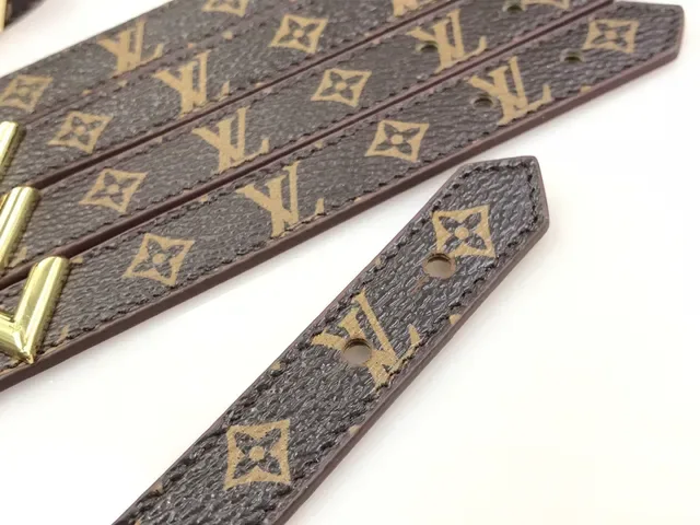 Louis Vuitton Brown Gold Monogram Canvas V-Clasp Bracelet 6
