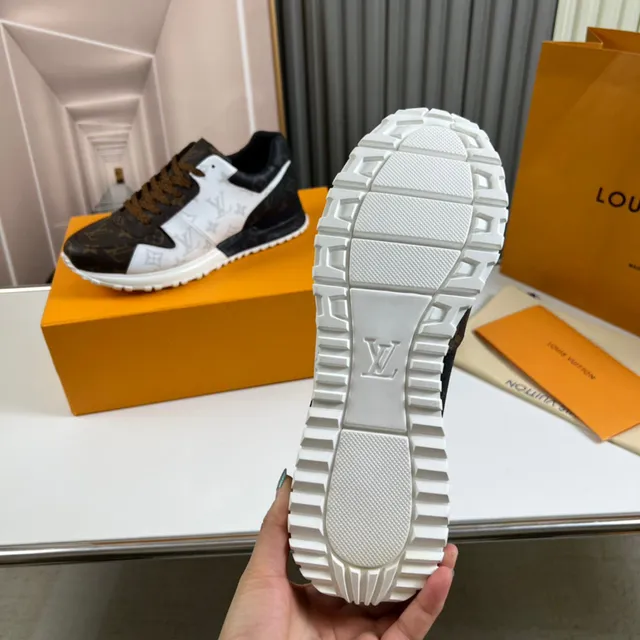 Louis Vuitton Brown White Monogram Canvas Asymmetrical Paneling Lifestyle Sneakers 2