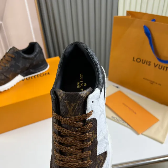 Louis Vuitton Brown White Monogram Canvas Asymmetrical Paneling Lifestyle Sneakers 3