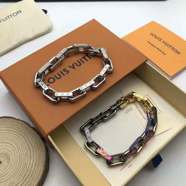 Louis Vuitton Chain Reaction Pulseira de elos de corrente grossa 1