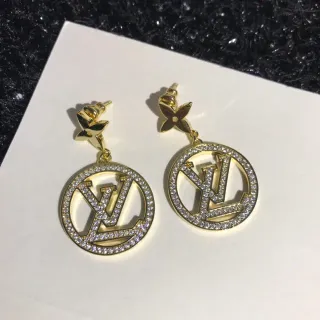 Louis Vuitton Circular LV Monogram Pavé Crystal Earrings