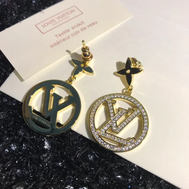Louis Vuitton Circular LV Monogram Pavé Crystal Earrings 2