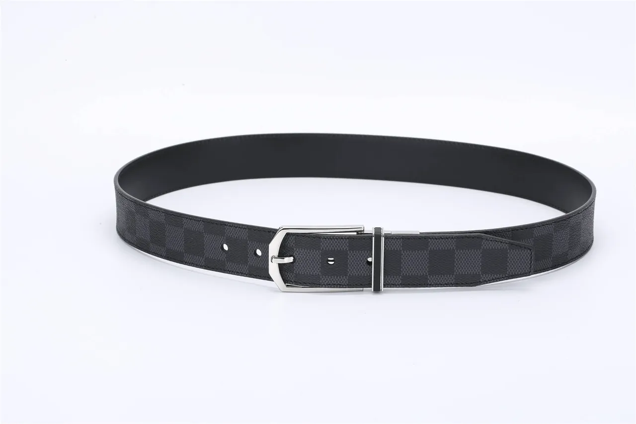 Louis Vuitton Damier Graphite Reversible Buckle Leather Belt 5