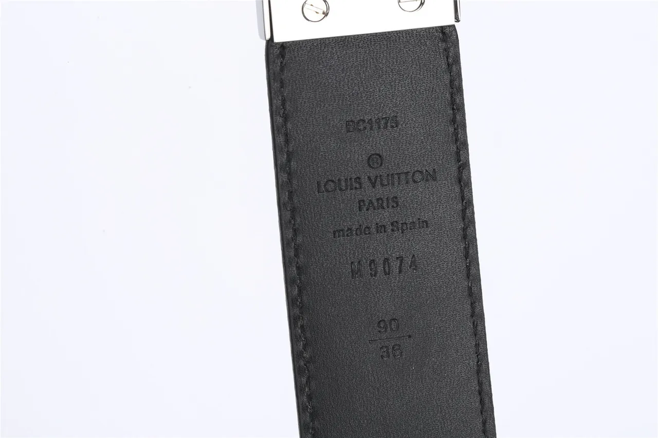 Louis Vuitton Damier Graphite Reversible Buckle Leather Belt 6