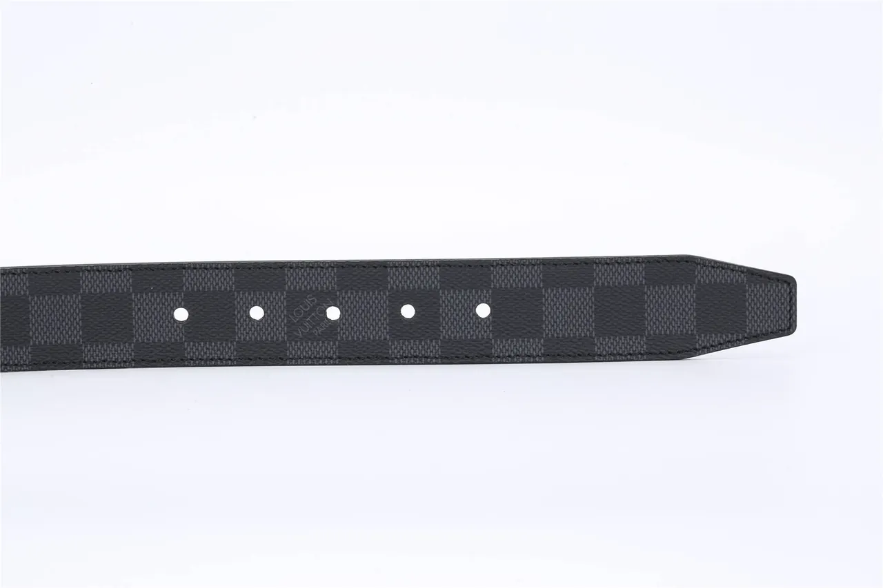 Louis Vuitton Damier Graphite Reversible Buckle Leather Belt 7