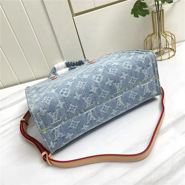 Louis Vuitton Denim Monogram Braided Handle Handbag 7