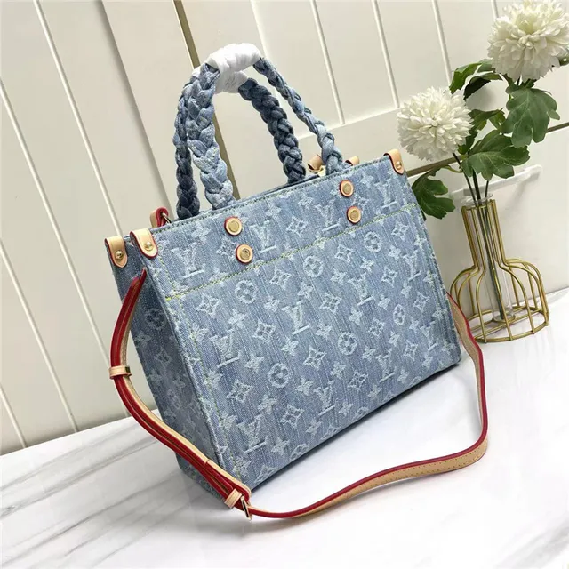 Louis Vuitton Denim Monogram Braided Handle Handbag 9