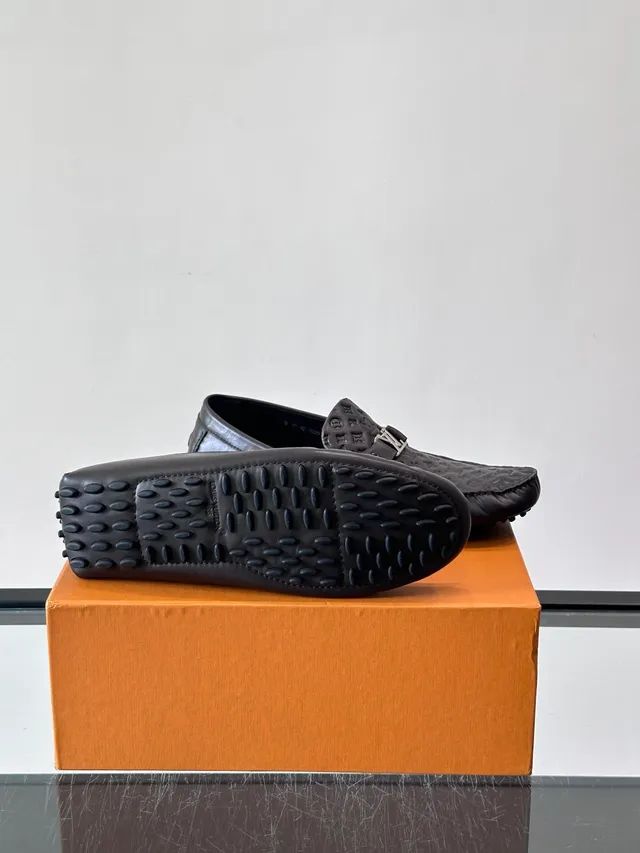 Louis Vuitton Driver Loafer Monogram Embossed Leather Loafers 2