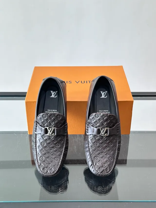Louis Vuitton Driver Loafer Monogram Embossed Leather Loafers 4