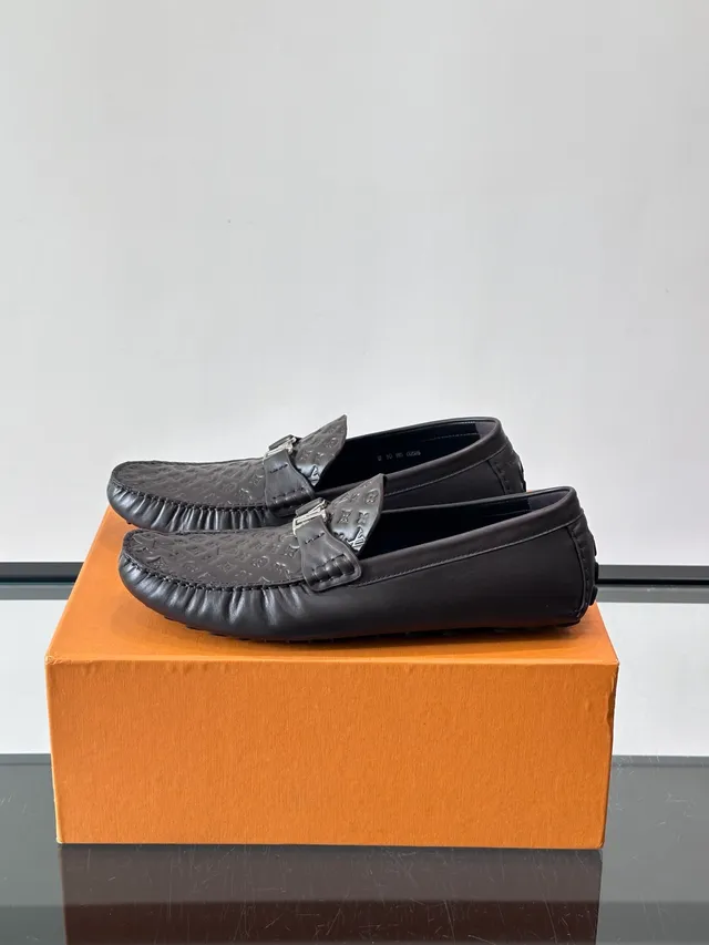 Louis Vuitton Driver Loafer Monogram Embossed Leather Loafers 5