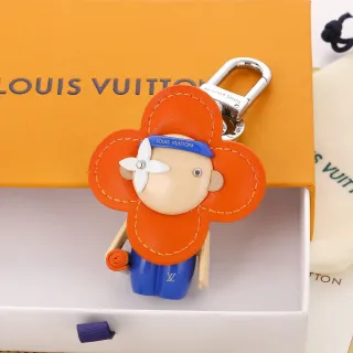 Louis Vuitton Flower Character Orange Blue Sculpted Floral Charm Leather Petal Construction Crossbody Bag