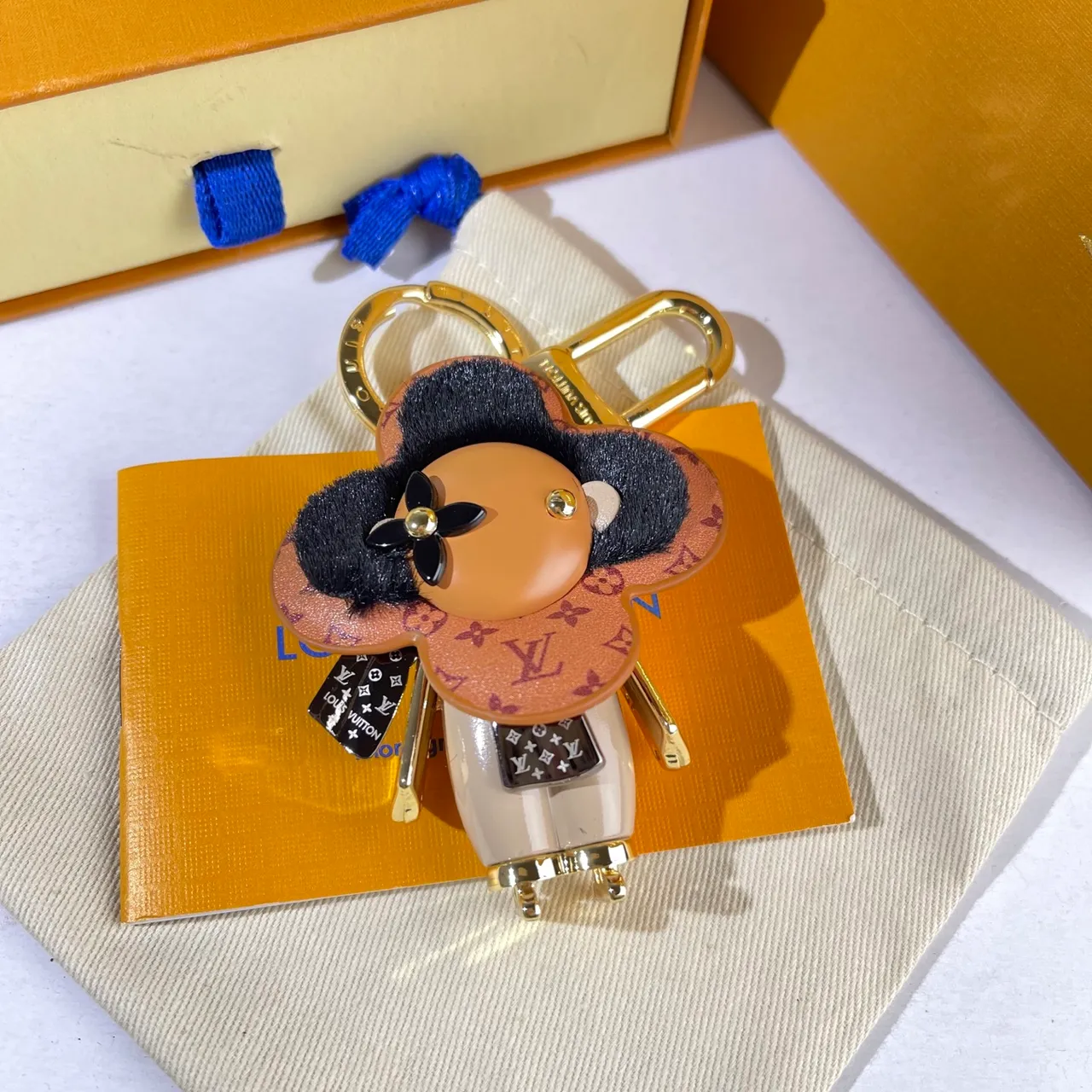 Louis Vuitton Flower Character Orange Blue Sculpted Floral Charm Leather Petal Construction Crossbody Bag 2