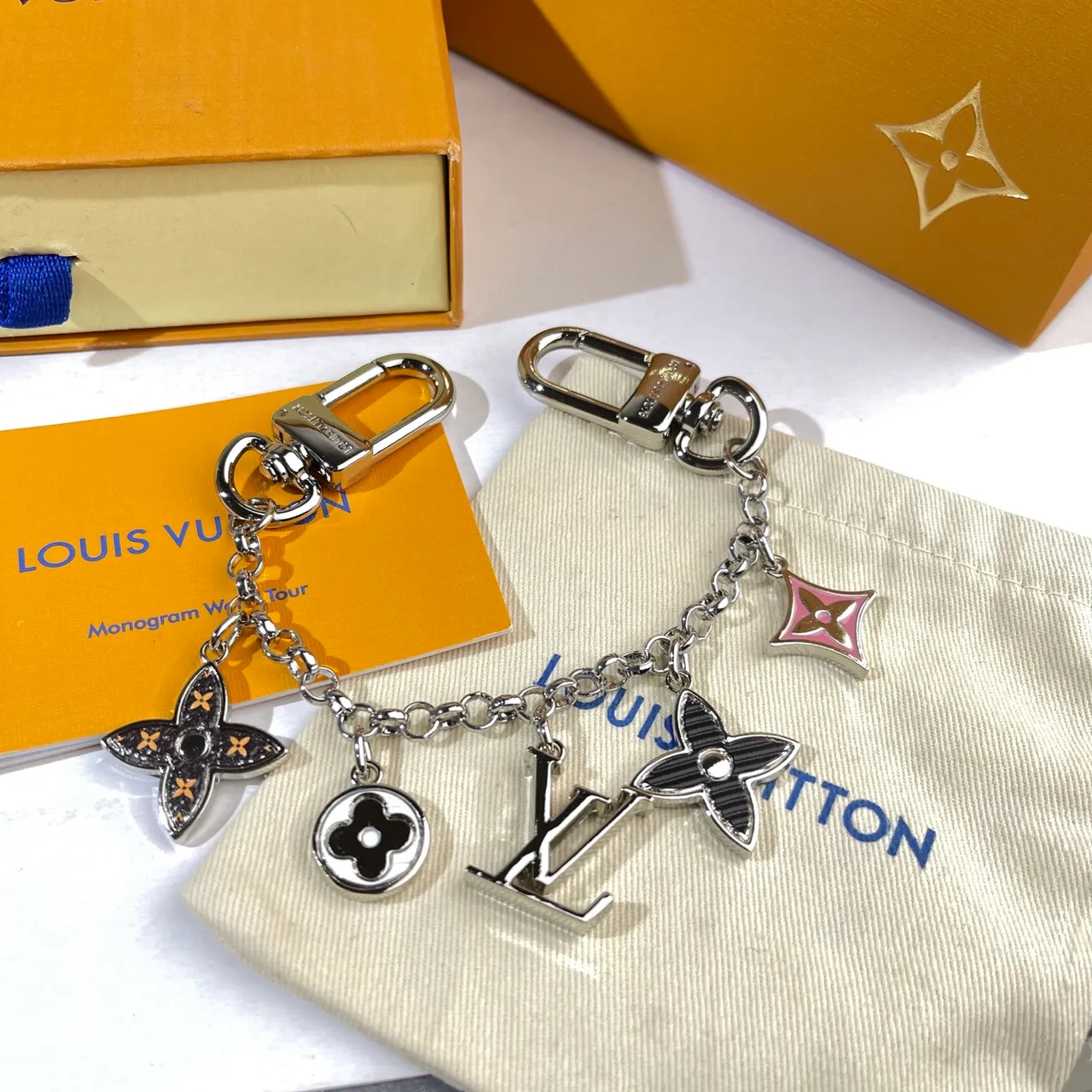 Louis Vuitton Flower Character Orange Blue Sculpted Floral Charm Leather Petal Construction Crossbody Bag 7