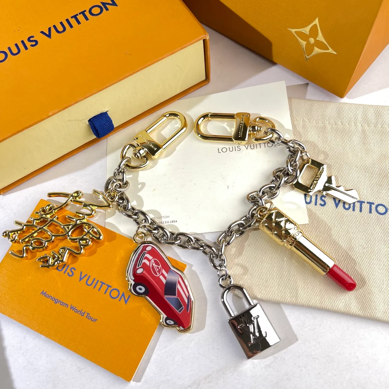 Louis Vuitton Flower Character Orange Blue Sculpted Floral Charm Leather Petal Construction Crossbody Bag 9