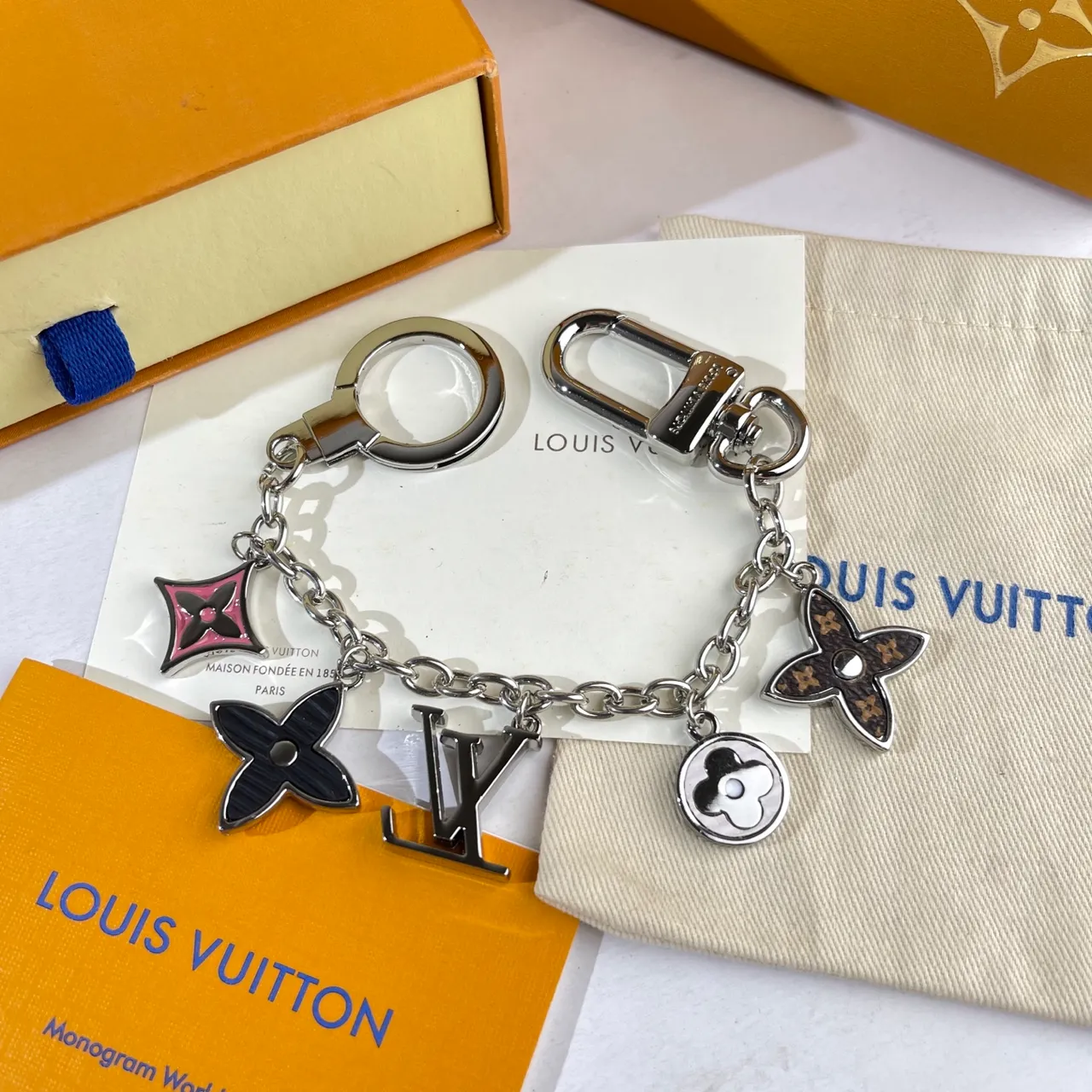 Louis Vuitton Flower Character Orange Blue Sculpted Floral Charm Leather Petal Construction Crossbody Bag 14