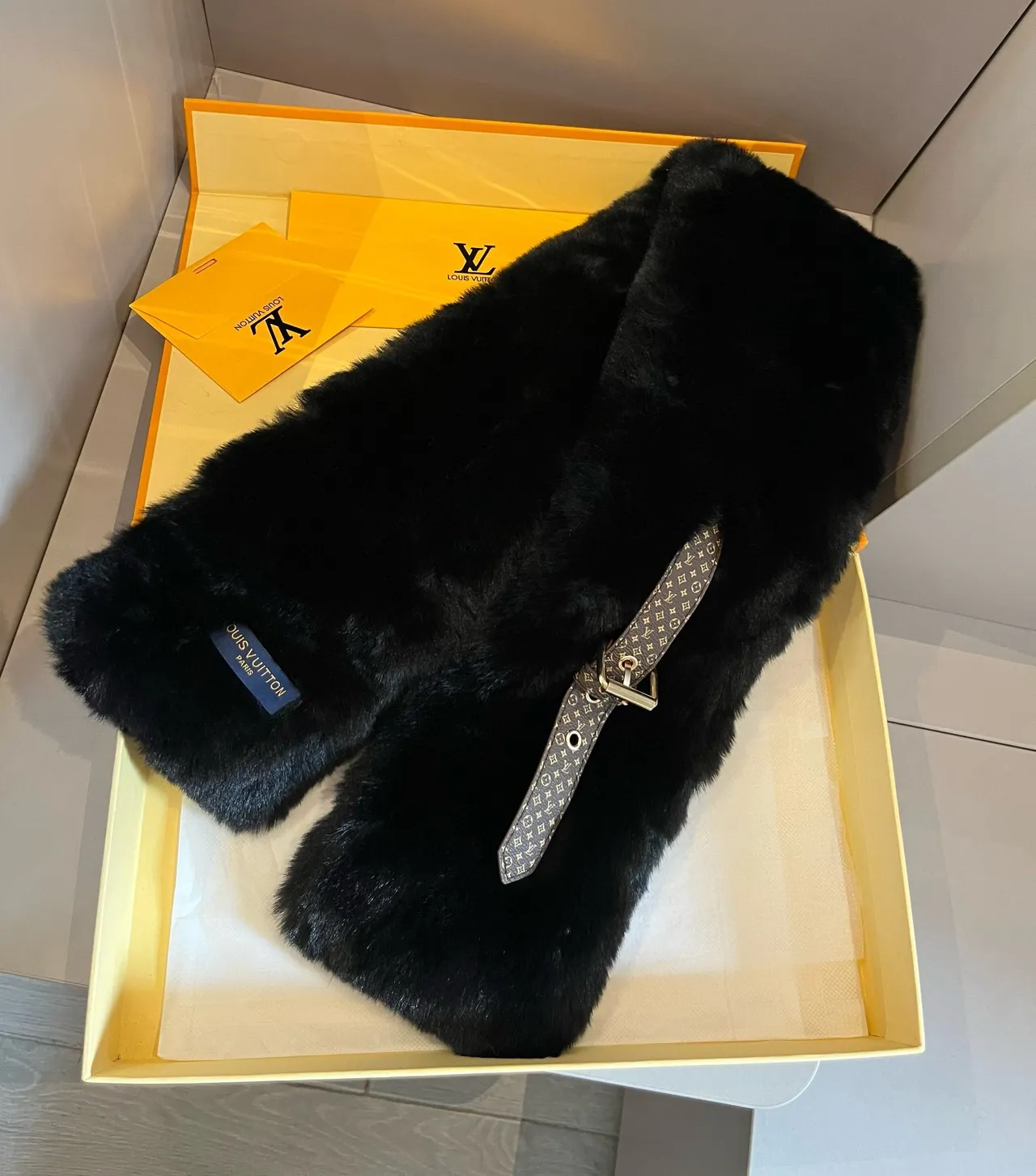 Louis Vuitton Gray Black Double-Breasted Wool Coat 3